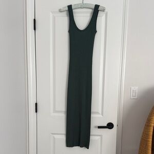 Autumn Cashmere Muted Forest Green Maxi Dress, xs